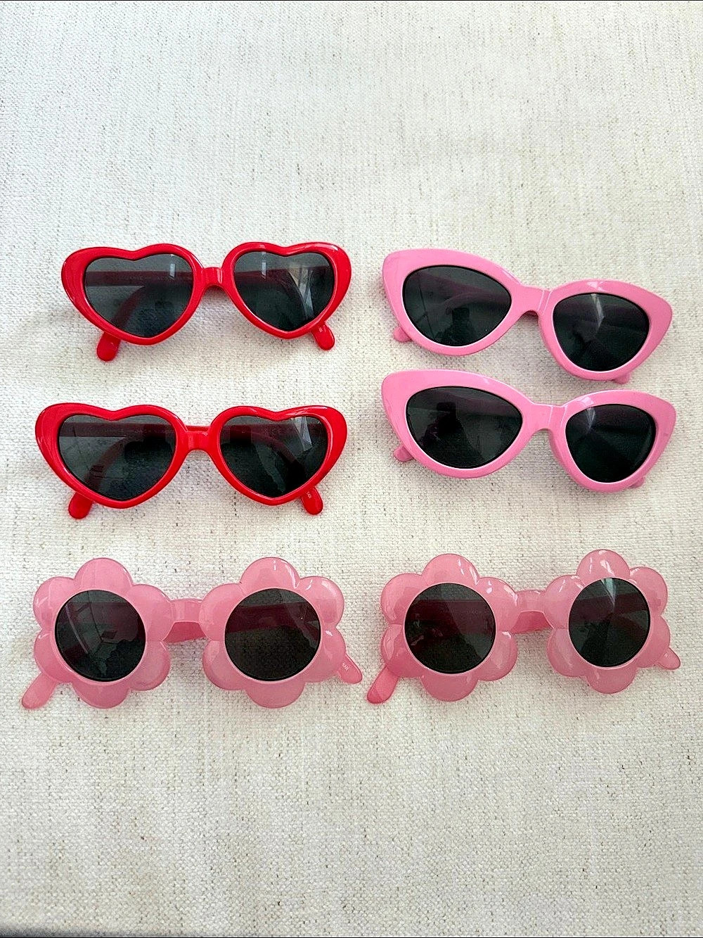 Janie & Jack Kids Sunglasses 6-Piece Set in Pink & Red